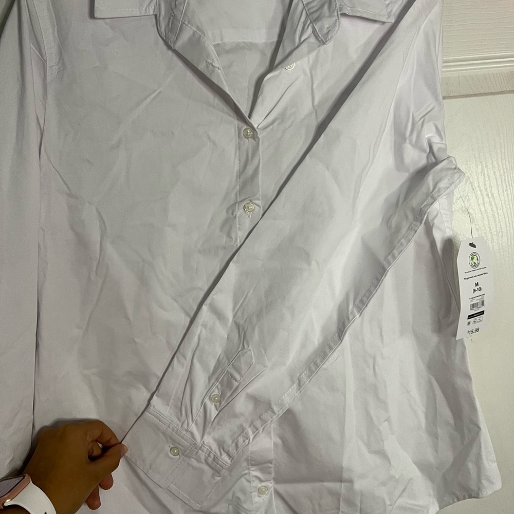 White button down blouse - Picture 3 of 6